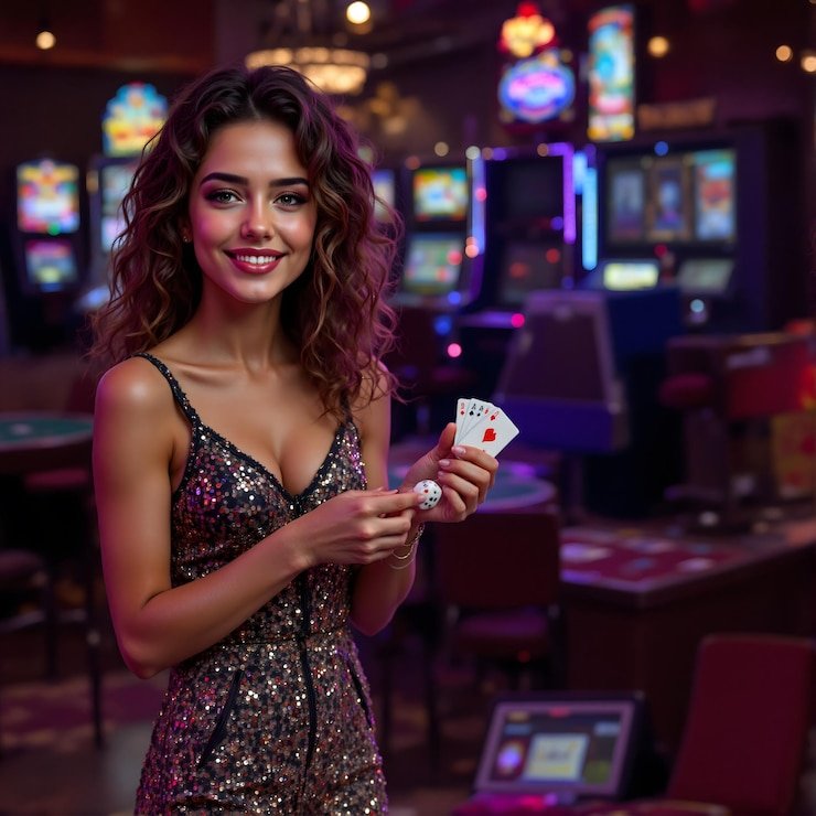 Dealer dan mesin pengundian mekanis di studio idn777 dengan tampilan HD